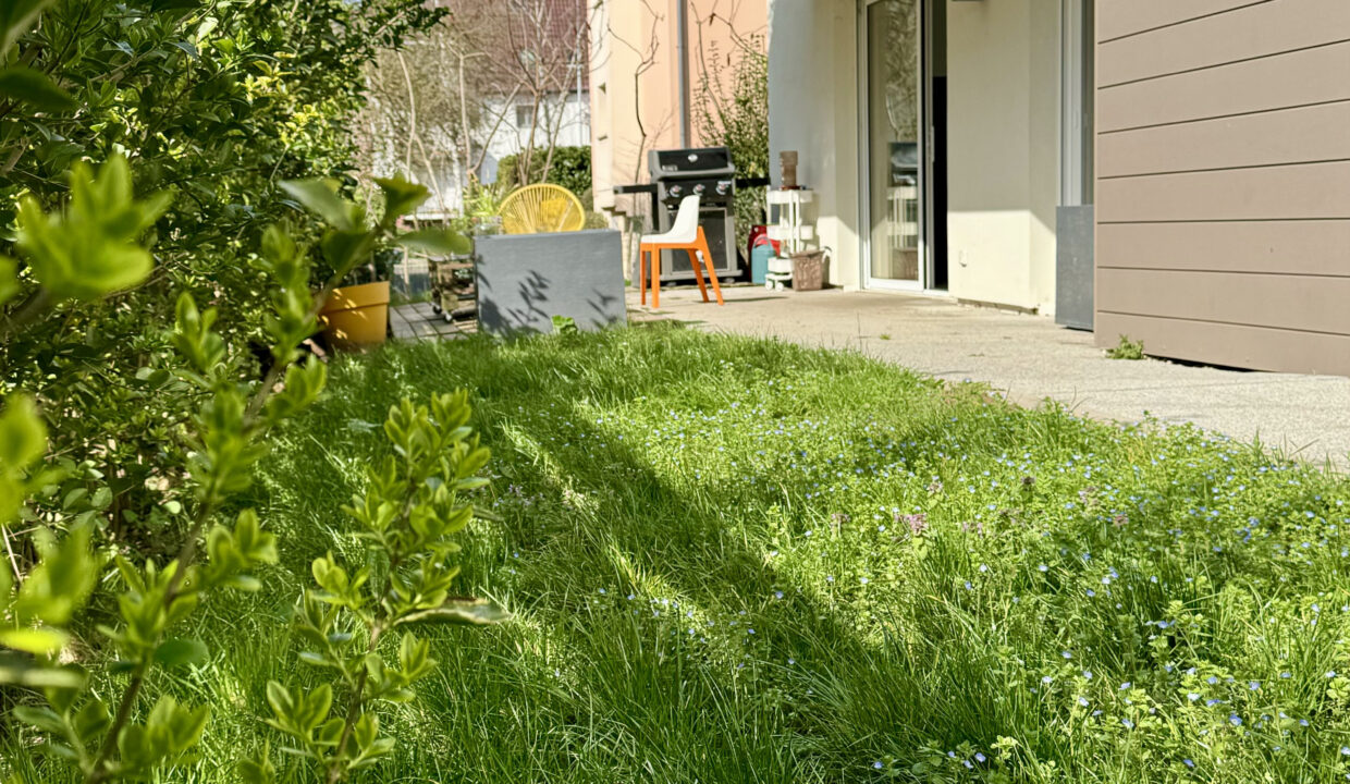 Vue terrasse depuis jardin